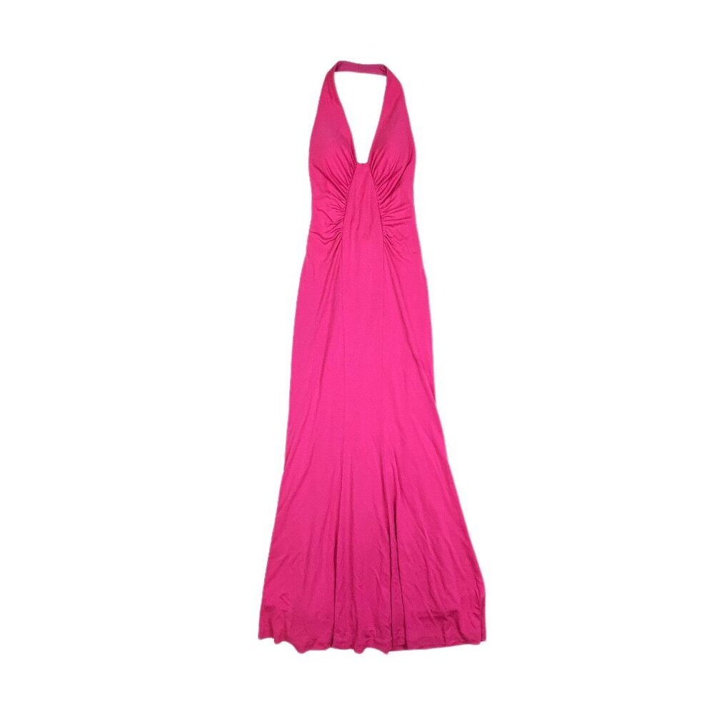 Barbie Pink Halter Neck Vintage Floor Length Gown (Size 4)